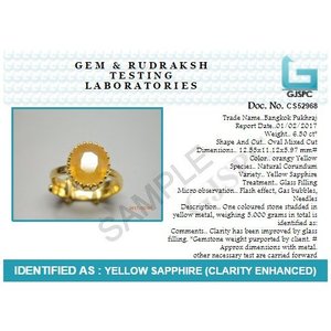 NOVAMART Fine Bangkok Yellow Sapphire Astrological Gemstone Panchdhatu <b>Ring</b> 4.25 to 12.25 Ratti Natural & Certified PUKHRAJ Whol - Product Image 4