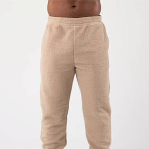 OEM Fabricación personalizada invierno media cremallera Sherpa Joggers pantalón holgado pantalones de lana conjunto Joggers para los hombres - Product Image 1