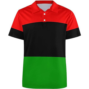 T-shirts de golf pour hommes de haute qualité logo brodé personnalisé polos à manches courtes tissu solide imprimé en gros - Product Image 1