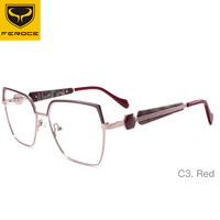 FEROCE Fancy Metal Monturas de anteojos de gran tamaño Monturas de vidrio de lujo Gafas ópticas Nuevo diseño Montura de Anteojos