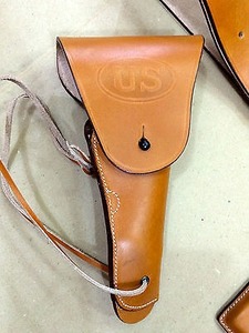 Ceinture ajustable en cuir véritable de haute qualité, faite à la main, personnalisée, à bout ouvert, étui de chasse compatible Cowboy - Product Image 3