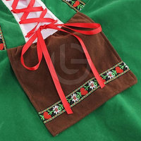Dirndl bavarois décontracté grande taille, couleur unie, pour femme, 100% coton, idéal pour la saison estivale allemande et les festivals de bière, costume traditionnel d'Oktoberfest