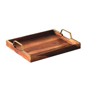 Plateau de service de nourriture de petit déjeuner fait à la main pour la maison, la restauration d'hôtel, plateau décoratif personnalisé - Product Image 6