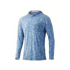 2025 Camiseta de manga larga de pesca para hombre de moda sudaderas con capucha de verano transpirables de secado rápido con sublimación DTF 100% poliéster - Product Image 1