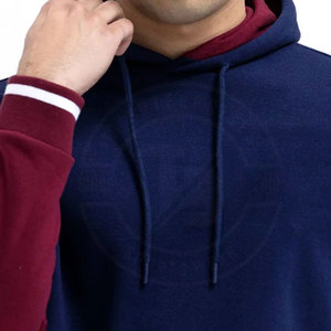 เสื้อสเวตเตอร์มีฮู้ดสำหรับผู้ชายเสื้อสเวตเตอร์มีฮู้ดผ้าฝ้ายสีตัดกันดีไซน์กระเป๋าสีพื้นสำหรับฤดูหนาว100% ของ2024 - Product Image 5