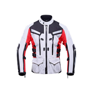Vêtements de sport coupe-vent tous temps homologués CE pour hommes Veste textile de moto personnalisée Collection de vêtements de protection pour la course automobile - Product Image 1