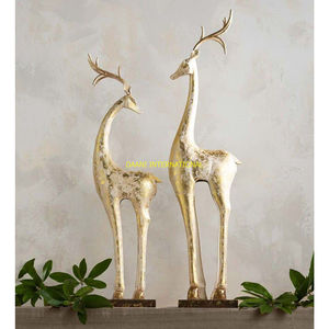 Fer doré renne Figurine élégant cerf Sculpture décorative de table élégant manteau affichage noël décoration de la maison pièce - Product Image 3