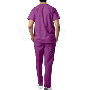ชุดสครับแพทย์ผ้าฝ้าย 100% คุณภาพสูง สีและโลโก้สั่งทำได้ บริการ OEM - Product Image 2