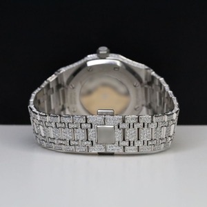 Elegant Classic Moissanite Diamond Fashion Hip Hop <b>Watch</b> Stainless Steel Glass Quartz Movement Valentine Special - Product Image 3