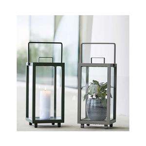 Juego de 2 faroles de metal y vidrio con farol de calidad premium, farol de tamaño y forma personalizados para decoración del hogar - Product Image 3