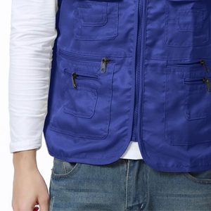 Vêtements d'été respirants Gilet de sécurité à fermeture éclair complète Veste de sport à séchage rapide pour hommes Gilet multi-poches Cargo personnalisé - Product Image 3