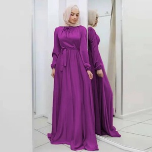 Vente en gros de Thobe / Thawb femmes musulmanes taille libre Abaya Dubaï Turquie Eid Ramadan robe abaya musulmane robe élégante à bas prix - Product Image 2