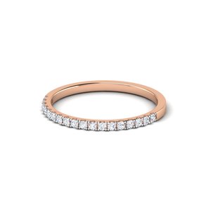 Half Eternity Diamond Engagement <b>Ring</b> Simple Wedding Gift Stackable Band 14k Gold Plated Sterling <b>Silver</b> Women's Trendy Fine - Product Image 5