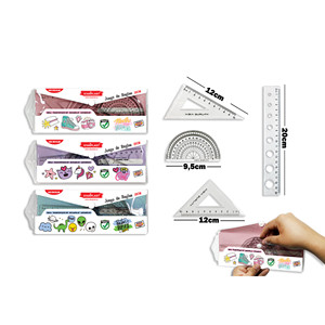 Righello da 20cm impostato con custodia per esigenze di cancelleria - Product Image 1