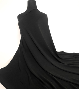 YX1133 65-Inch Width 160gsm Black <strong>Nida</strong> Wrinkle <strong>Fabric</strong> Woven 100% Polyester Soft Crepe Chiffon Arabic Clothing <strong>Fabrics</strong> - Product Image 2