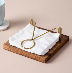 Servilletero de tejido de madera Natural de alta venta, tamaño personalizable, estilo Vintage moderno para el hogar, oficina, Hotel, restaurante, vajilla - Product Image 1