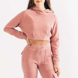 Womens winter casual hoodies <b>stand</b> collar fleece fabric breathable hoodie <b>drop</b> shoulder oversized design - Product Image 1