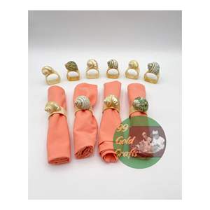 Servilleteros de concha marina con datos dorados, para decoración de playa, naturaleza amigable de Vietnam, pedido a granel, 99 unidades - Product Image 1