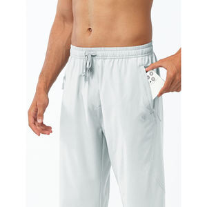 กางเกงผู้ชายระบายอากาศได้ดีเอวสูงปานกลางแบบสปอร์ตมีกระเป๋ามีเชือกผูกปิดมีกระเป๋าบริการ OEM กางเกงออกกำลังกายผ้าฝ้าย100% - Product Image 2