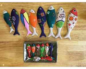 Decoración de pared de peces de madera hecha a mano, adorno de peces de madera hecho de madera natural para exhibición en el hogar o regalo de recuerdo - Product Image 1