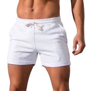 กางเกงขาสั้นลำลองสำหรับผู้ชายกางเกงขาสั้นสีขาวสำหรับวิ่งออกกำลังกายผ้าฝ้าย100% สำหรับฤดูร้อนระบายอากาศได้มีเชือกผูกเอว - Product Image 4