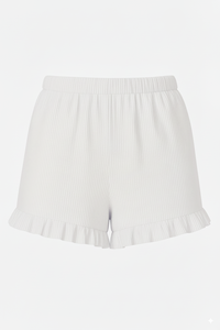 Shorts Elásticos de Punto Acanalado de Alta Calidad para Mujer, con Dobladillo con Volantes, Suaves, Elásticos, de Secado Rápido, Transpirables, Casuales, Proveedor Popular - Product Image 3