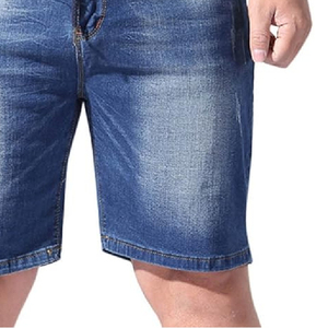 Shorts en jean droits personnalisés streetwear, shorts en jean délavé foncé en coton, shorts en jean vintage pour hommes, shorts pour hommes - Product Image 6