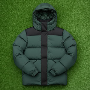 High Quality <b>Hip</b> Hop Style Plus Size Lightweight Cotton <b>Padded</b> Bubble Jacket Color Block Warm Hooded Casual Wear Puffer Jacket - Product Image 3