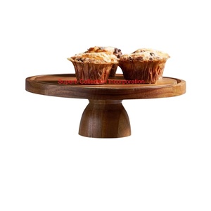 Fine Quality Solid <b>Wood</b> <b>Cake</b> Stand Handcrafted Natural Acacia <b>Wood</b> Pedestal <b>Cake</b> Stand For Wedding And Party Dessert Low Price - Product Image 6