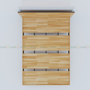 Solid Wood 200x160x35cm Minimalist Style <b>Platform</b> <b>Bed</b> with Wooden <b>Frame</b> Assemblable GN68005 - Product Image 4