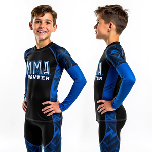 เสื้อ rash GUARD ซับลิเมตสำหรับ MMA และแขนเต็มรูปแบบรัดรูปและป้องกันรังสียูวีสไตล์กิโมโน de Jiu Jitsu - Product Image 2