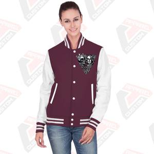 Venta caliente de los hombres Casual Street Wear Canvas Varsity Jacket con Stand Collar Impresión personalizada Transpirable Impermeable a prueba de viento - Product Image 1