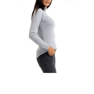 Prix de gros Pull en tricot d'hiver T-shirt Femme Manches longues Col rond Imprimé Logo personnalisé Hauts BD - Product Image 4