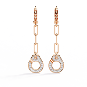 Boucles d'oreilles uniques en or 18 carats avec diamant de laboratoire, boucles d'oreilles de qualité supérieure - Product Image 5