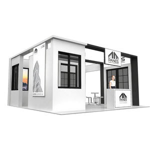 ביתן תצוגה פינתי אופנתי 20x20 רגל 20x30 רגל, חזק ויציב, מעץ, לתערוכות מסחריות - Product Image 3