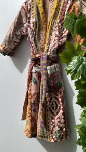 Hecho a mano largo Multi Patchwork algodón Kantha Chaquetas Mujer Vintage acolchado abrigo de invierno Casual primavera estilo tamaño libre - Product Image 6