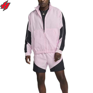 Chándal cortavientos de alta calidad al por mayor, pantalones cortos cortavientos para correr, conjuntos para hombre, conjuntos para hombre de talla grande de calle alta para hombre - Product Image 1