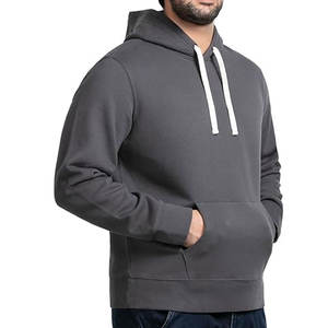 Vente en gros de sweat à capuche en polaire avec logo personnalisé pour hommes pull-over décontracté de couleur unie sweat à capuche d'hiver avec logo de marque privée sweat à capuche - Product Image 3