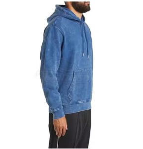 Sudaderas con Capucha para Hombre, de Primera Calidad, a la Moda, Lavado Ácido, 100% Algodón, Invierno, Tallas Grandes, Estilo Urbano - Product Image 3