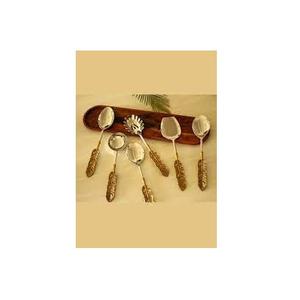 Cuillère en laiton tige d'arbre Design poignée en laiton cuillère Style couverts pour cuisine et table cuillère en laiton au prix de gros - Product Image 6