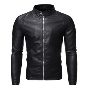<b>Top</b> Quality Fashion Men Black Genuine <b>Leather</b> Jacket/men <b>Leather</b> Jackets/Pakistan <b>Leather</b> Jackets - Product Image 2