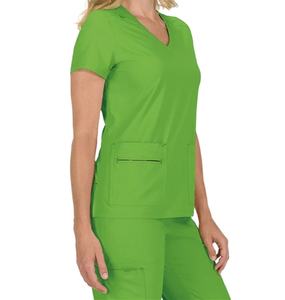 Uniforme d'hôpital nouveau design Uniforme d'infirmière Col en V Ensemble de gommage Spandex Uniformes de vêtements de travail médicaux - Product Image 1