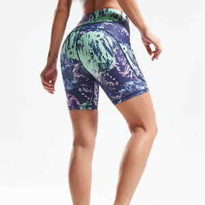 Pantalones cortos de Yoga de cintura alta para mujer Pantalones cortos de entrenamiento sin costuras para entrenamiento de gimnasia Correr y ejercicio - Product Image 4