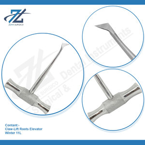 Elevador de raíces de garra de invierno 11L, elevador alemán de acero inoxidable de alta calidad, fabricante de instrumentos de elevadores dentales, Pakistán - Product Image 4