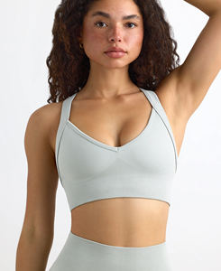 Sujetador Deportivo Ligero de Spandex sin Costuras para Mujer, Talla Grande, Ecológico, con Tirantes Cruzados y Logotipo Frontal, Ideal para Deportes y Fitness - Product Image 6