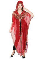 Nouvelle Robe Longue Kaftan Poncho à Capuche Brodée à la Main et Perlée, Tendance Été Moyen-Orient, pour Femme, Collection Ramadan Haut de Gamme