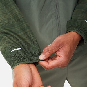 Veste coupe-vent à capuche pour homme solide avec col montant 100% coton respirant pour la course à pied et l'escalade - Product Image 2