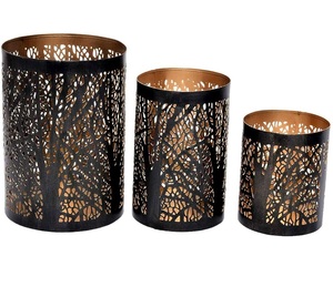 Vela de diseño de cristal de color dorado para el hogar, hotel y restaurantes, votiva decorativa de mesa al por mayor - Product Image 6