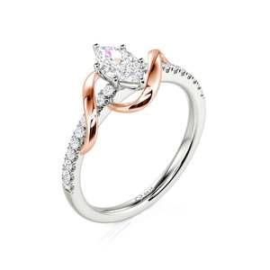 แหวนหมั้นเจลิยา อะมอเร่ ทรงมาร์คีส์ ตัวเรือนเงินสเตอร์ลิง - Product Image 2