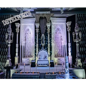 Gran occidental bodas recepción escenario decoración sueño boda anillo ceremonia escenario decoración contemporáneo hindú boda escenario - Product Image 1
